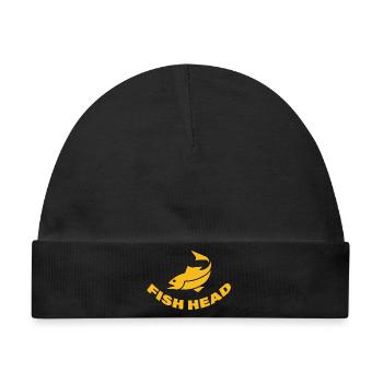 FISH HEAD - Baby Premium Organic Mütze - Schwarz - Vorne
