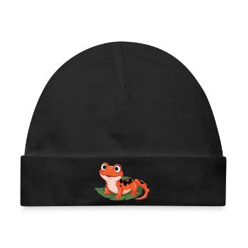 Feuriger Blattsalamander - Baby Premium Organic Mütze - Schwarz - Vorne