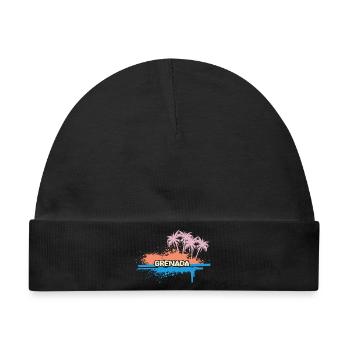 Geschenk für Grenada - Baby Premium Organic Mütze - Schwarz - Vorne