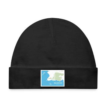 Carte_calanques_design_Marseille_Cassis - Baby Premium Organic Mütze - Schwarz - Vorne