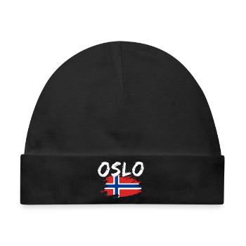 Oslo Norwegen - Baby Premium Organic Mütze - Schwarz - Vorne