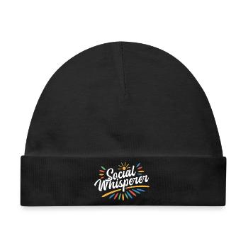 Social Worker Quote Social Whisperer Social Work - Baby Premium Organic Mütze - Schwarz - Vorne