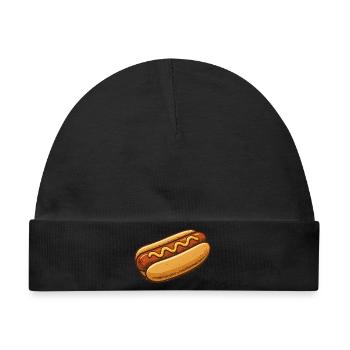 Hotdog Cartoon Illustration - Baby Premium Organic Mütze - Schwarz - Vorne