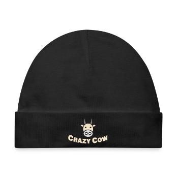 CRAZY COW - Baby Premium Organic Mütze - Schwarz - Vorne