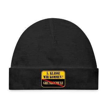 5. Klasse - Baby Premium Organic Mütze - Schwarz - Vorne