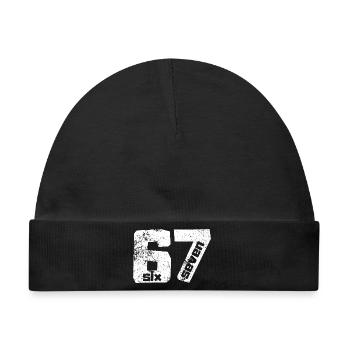 67 Six Seven - Baby Premium Organic Mütze - Schwarz - Vorne