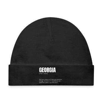 Georgia Charme Geschäftsdynamik - Baby Premium Organic Mütze - Schwarz - Vorne