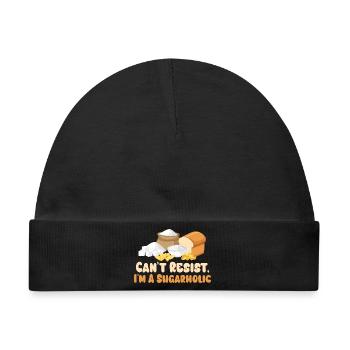 Sugarholic Küchen-Grafik-Tee - Baby Premium Organic Mütze - Schwarz - Vorne