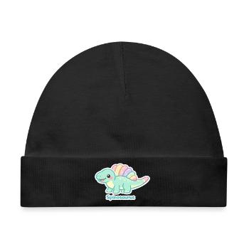 Pastell Spinosaurus Sticker - Baby Premium Organic Mütze - Schwarz - Vorne