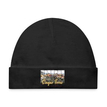 Cinque Terre Corniglia Riomaggiore Italien Vintage - Baby Premium Organic Mütze - Schwarz - Vorne