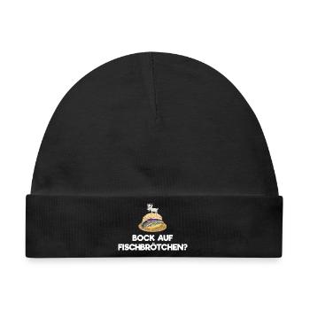 Bock auf Fischbrötchen? - Baby Premium Organic Mütze - Schwarz - Vorne