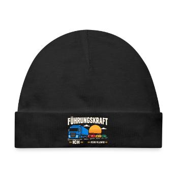 Führungskraft: Truck & Follower Sunset - Baby Premium Organic Mütze - Schwarz - Vorne