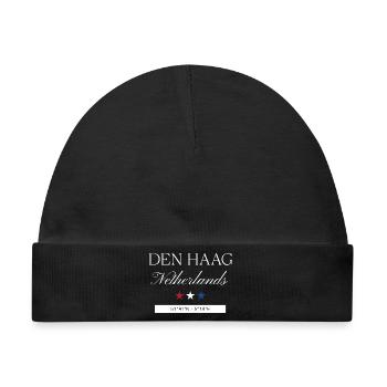 Den Haag Niederlande Souvenir Reise minimalistisch - Baby Premium Organic Mütze - Schwarz - Vorne