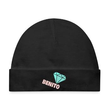 Geschenk für Benito - Baby Premium Organic Mütze - Schwarz - Vorne