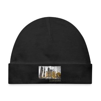 Dubai Marina in VAE Skyline Vintage Panorama - Baby Premium Organic Mütze - Schwarz - Vorne