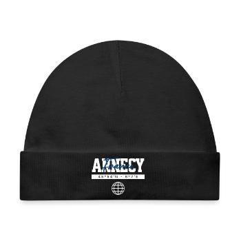 Annecy Frankreich Koordinaten Reise Souvenir - Baby Premium Organic Mütze - Schwarz - Vorne