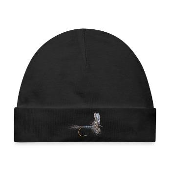 Blue Dun Streamer - Baby Premium Organic Mütze - Schwarz - Vorne