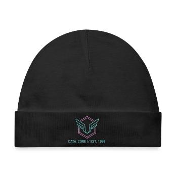 Cyberpunk & Synthwave Symbol Data Core 1998  - Baby Premium Organic Mütze - Schwarz - Vorne