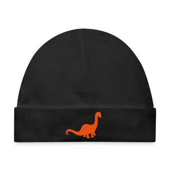 dino - Baby Premium Organic Mütze - Schwarz - Vorne