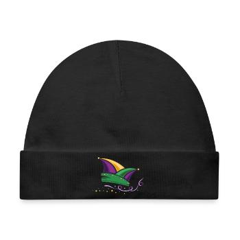 Narrenkappe Mardi Gras New Orleans Karneval - Baby Premium Organic Mütze - Schwarz - Vorne