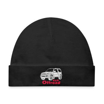 Jimny 4x4 Offroad Off Road Off-Road Allrad T-Shirt - Baby Premium Organic Mütze - Schwarz - Vorne