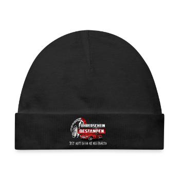 Führerschein Bestanden - Baby Premium Organic Mütze - Schwarz - Vorne