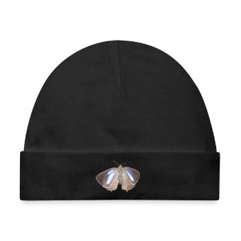 Blauer Eichen-Zipfelfalter - Baby Premium Organic Mütze - Schwarz - Vorne