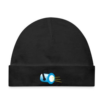 Scheinwerfer | Headlight - Baby Premium Organic Mütze - Schwarz - Vorne
