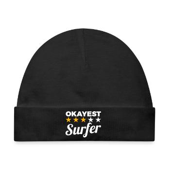 Okayest Surfer - Baby Premium Organic Mütze - Schwarz - Vorne