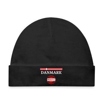 Flagge von Dänemark, dänischer Stolz - Baby Premium Organic Mütze - Schwarz - Vorne