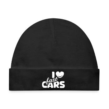 i love cars Autos Sportauto Tuner Symbol Logo icon - Baby Premium Organic Mütze - Schwarz - Vorne