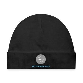 Muttersprachler: JavaScript Edition - Baby Premium Organic Mütze - Schwarz - Vorne