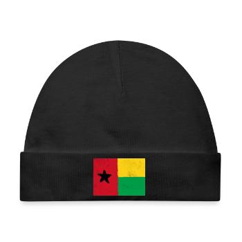 Flagge von Guinea-Bissau – Stern von Afrika - Baby Premium Organic Mütze - Schwarz - Vorne