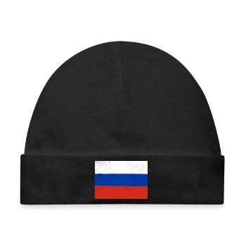 Flagge Russlands - Baby Premium Organic Mütze - Schwarz - Vorne