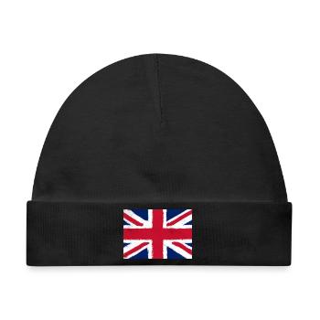 Flagge des Vereinigten Königreichs - Baby Premium Organic Mütze - Schwarz - Vorne