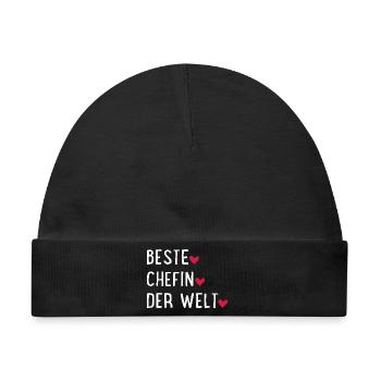 Beste Chefin der Welt - Baby Premium Organic Mütze - Schwarz - Vorne