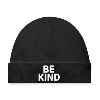 Be kind Slogan schlicht - Baby Premium Organic Mütze - Schwarz - Vorne