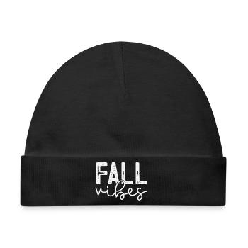 Herbst Vibes Schlangenmuster Design - Baby Premium Organic Mütze - Schwarz - Vorne
