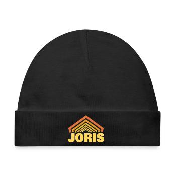 Vorname Joris - Baby Premium Organic Mütze - Schwarz - Vorne