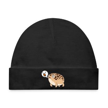 Frosch Desert Rain Frog - Baby Premium Organic Mütze - Schwarz - Vorne