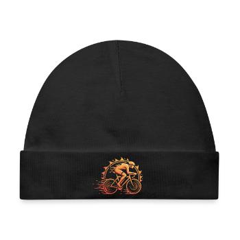Fahrradfahrer - Baby Premium Organic Mütze - Schwarz - Vorne