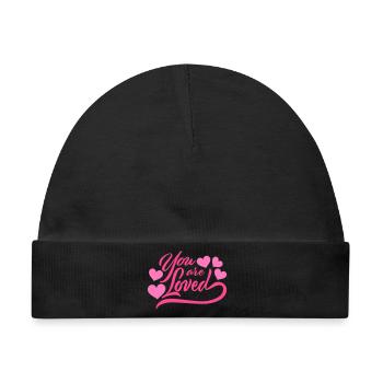 You Are Loved No Matter How You Feel Mitgefühl - Baby Premium Organic Mütze - Schwarz - Vorne