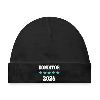Konditor 2026 Ausbildung Prüfung Meister Azubi - Baby Premium Organic Mütze - Schwarz - Vorne