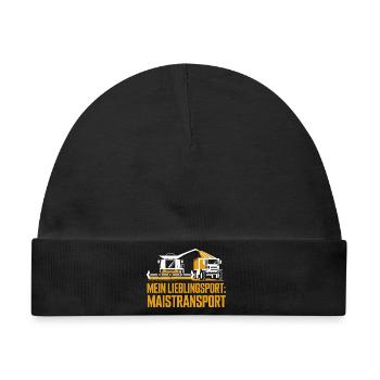  Mein Lieblingssport Maistransport Maishäcksler - Baby Premium Organic Mütze - Schwarz - Vorne