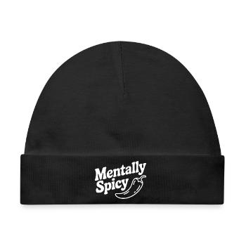 Mental scharf - Baby Premium Organic Mütze - Schwarz - Vorne
