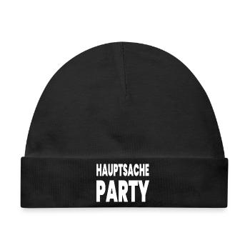 Party - Baby Premium Organic Mütze - Schwarz - Vorne