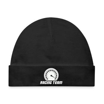 Rennteam Tachometer Emblem - Baby Premium Organic Mütze - Schwarz - Vorne
