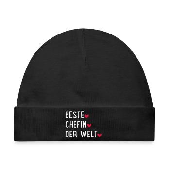 Beste Chefin der Welt - Baby Premium Organic Mütze - Schwarz - Vorne