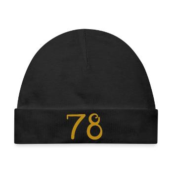 78 - Baby Premium Organic Mütze - Schwarz - Vorne