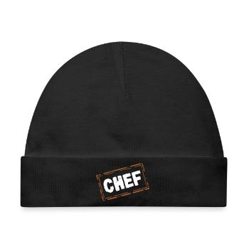 Chef - Baby Premium Organic Mütze - Schwarz - Vorne